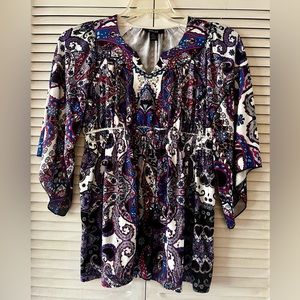 Style&co. Embellished Paisley Print Top